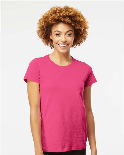 Custom Embroidered  M&O Women's Gold Soft Touch T-Shirt 4810  
