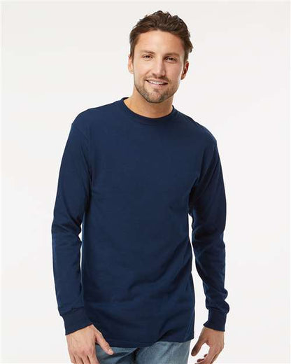 Custom Embroidered  M&O Gold Soft Touch Long Sleeve T-Shirt 4820  