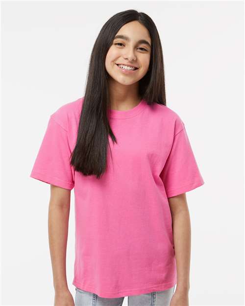 M&O Youth Gold Soft Touch T-Shirt 4850 Azalea