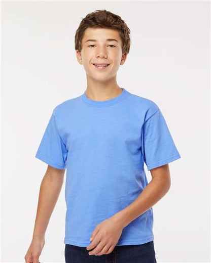 M&O Youth Gold Soft Touch T-Shirt 4850 Carolina Blue