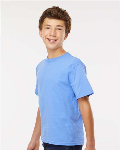 M&O Youth Gold Soft Touch T-Shirt 4850 Carolina Blue