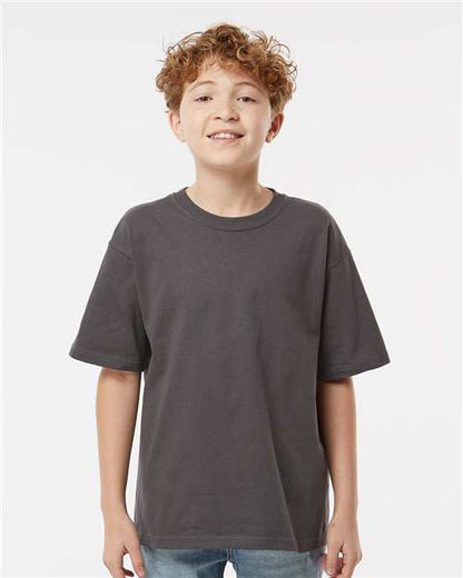 M&O Youth Gold Soft Touch T-Shirt 4850 Charcoal