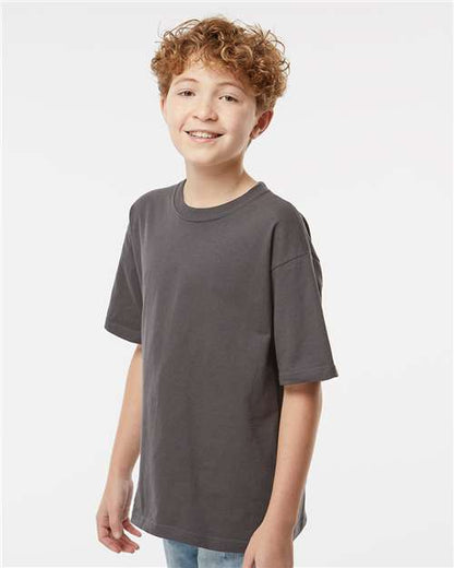 M&O Youth Gold Soft Touch T-Shirt 4850 Charcoal