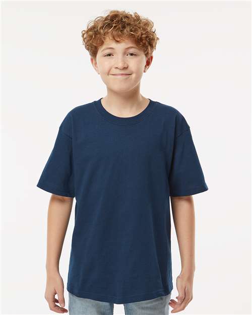 M&O Youth Gold Soft Touch T-Shirt 4850 Deep Navy