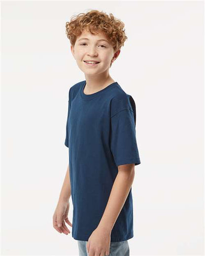 M&O Youth Gold Soft Touch T-Shirt 4850 Deep Navy