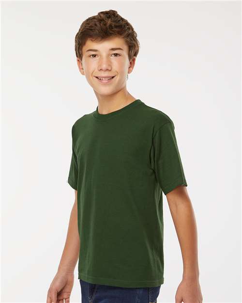 M&O Youth Gold Soft Touch T-Shirt 4850 Forest Green