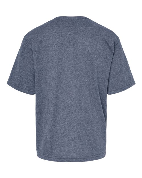 M&O Youth Gold Soft Touch T-Shirt 4850 Heather Navy