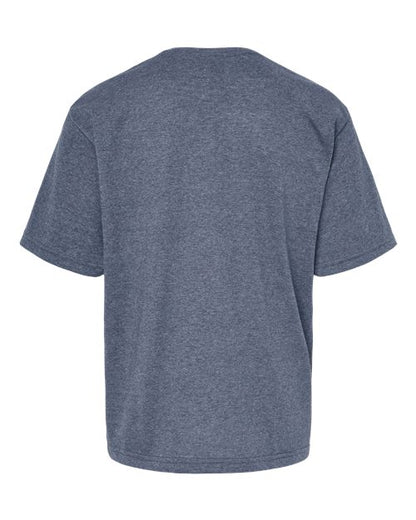 M&O Youth Gold Soft Touch T-Shirt 4850 Heather Navy