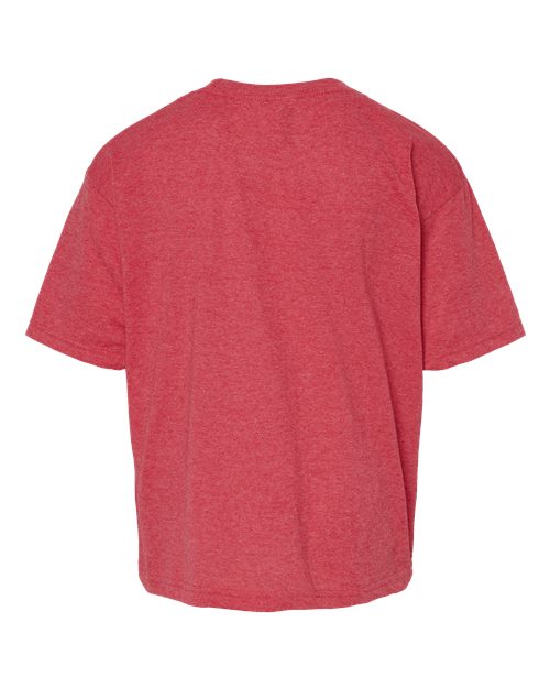 M&O Youth Gold Soft Touch T-Shirt 4850 Heather Red
