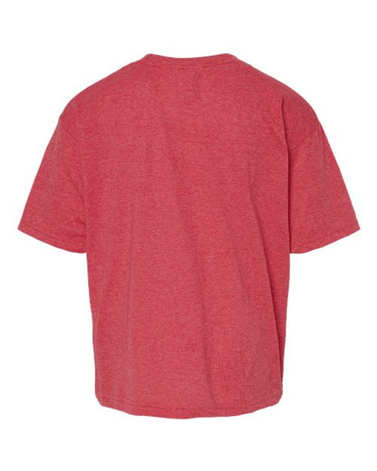 M&O Youth Gold Soft Touch T-Shirt 4850 Heather Red