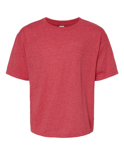 M&O Youth Gold Soft Touch T-Shirt 4850 Heather Red