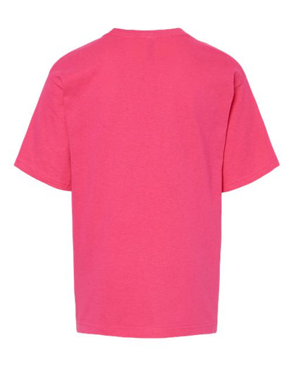 M&O Youth Gold Soft Touch T-Shirt 4850 Heliconia