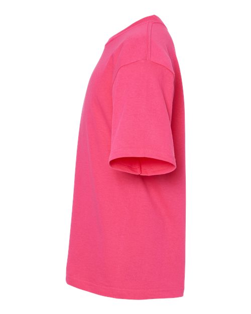 M&O Youth Gold Soft Touch T-Shirt 4850 Heliconia