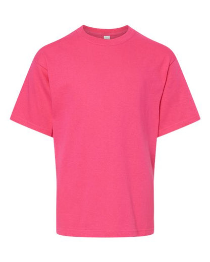 M&O Youth Gold Soft Touch T-Shirt 4850 Heliconia