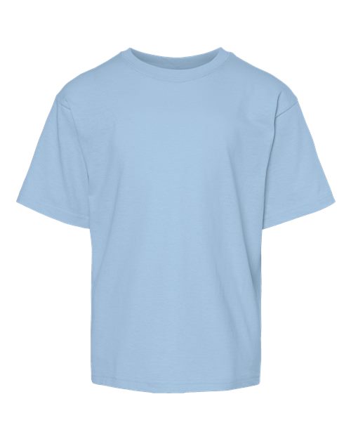 M&O Youth Gold Soft Touch T-Shirt 4850 Light Blue