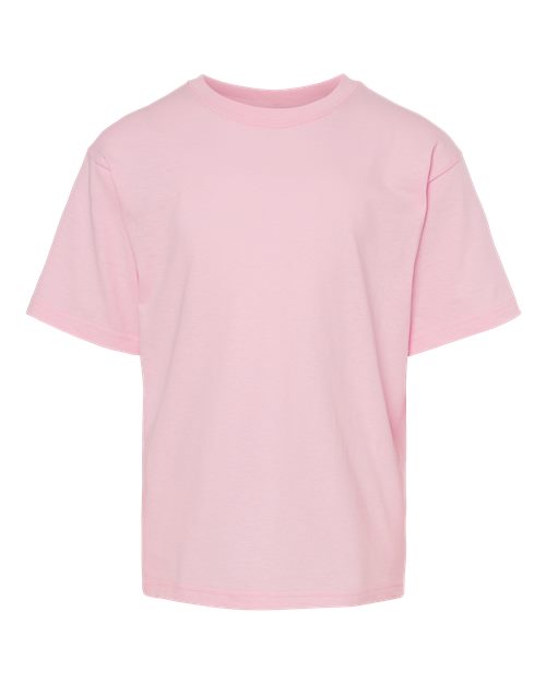 M&O Youth Gold Soft Touch T-Shirt 4850 Light Pink