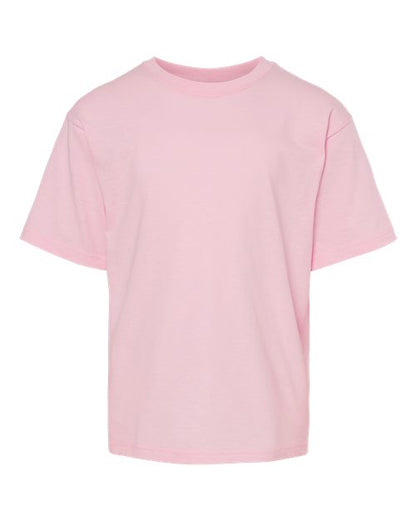 M&O Youth Gold Soft Touch T-Shirt 4850 Light Pink