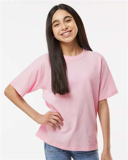 M&O Youth Gold Soft Touch T-Shirt 4850 Light Pink