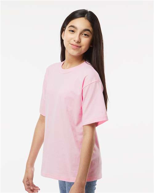 M&O Youth Gold Soft Touch T-Shirt 4850 Light Pink
