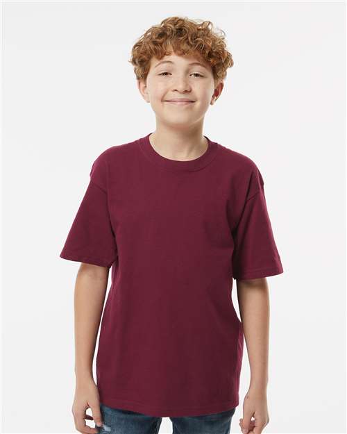 M&O Youth Gold Soft Touch T-Shirt 4850 Maroon