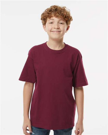 M&O Youth Gold Soft Touch T-Shirt 4850 Maroon