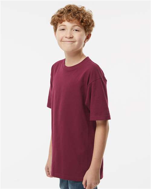 M&O Youth Gold Soft Touch T-Shirt 4850 Maroon