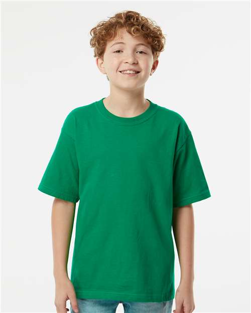 M&O Youth Gold Soft Touch T-Shirt 4850 Fine Kelly Green