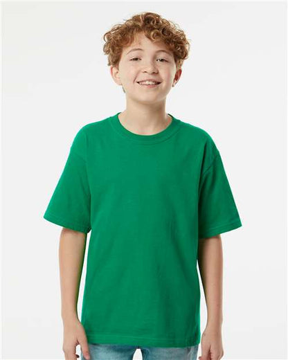M&O Youth Gold Soft Touch T-Shirt 4850 Fine Kelly Green