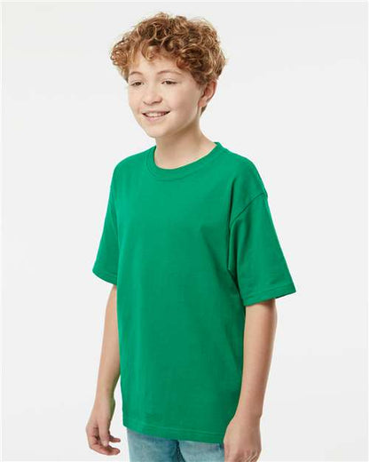 M&O Youth Gold Soft Touch T-Shirt 4850 Fine Kelly Green