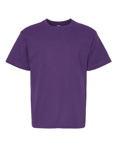 M&O Youth Gold Soft Touch T-Shirt 4850 Purple