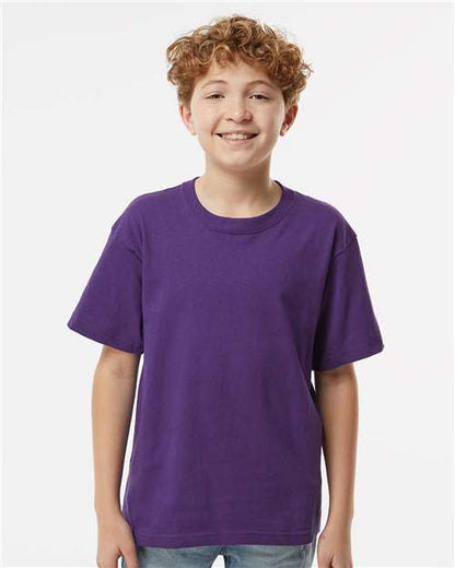 M&O Youth Gold Soft Touch T-Shirt 4850 Purple