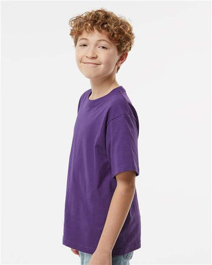 M&O Youth Gold Soft Touch T-Shirt 4850 Purple