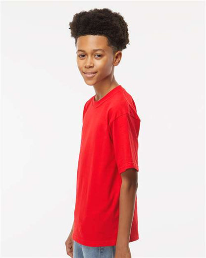 M&O Youth Gold Soft Touch T-Shirt 4850 Deep Red