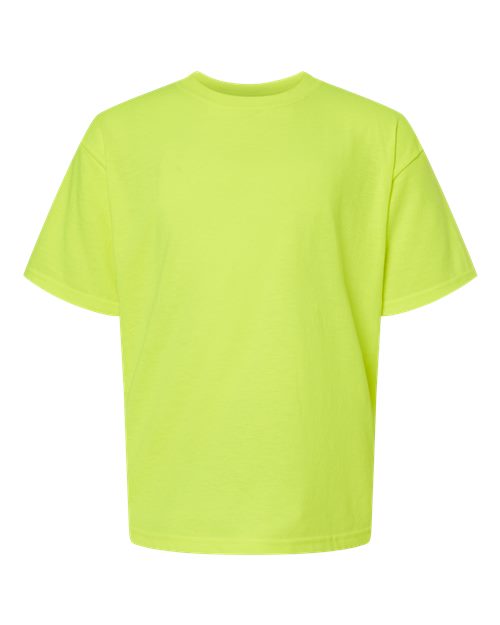 M&O Youth Gold Soft Touch T-Shirt 4850 Safety Green