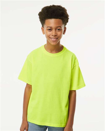 M&O Youth Gold Soft Touch T-Shirt 4850 Safety Green