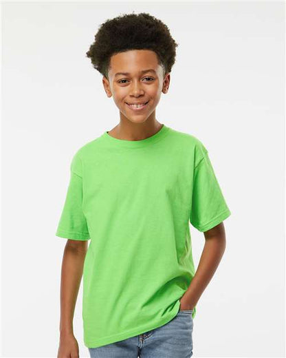 M&O Youth Gold Soft Touch T-Shirt 4850 Vivid Lime