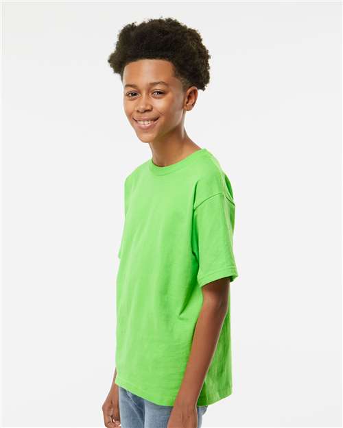 M&O Youth Gold Soft Touch T-Shirt 4850 Vivid Lime