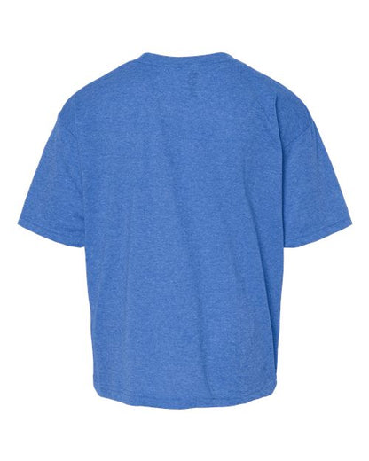 M&O Youth Gold Soft Touch T-Shirt 4850 Heather Royal