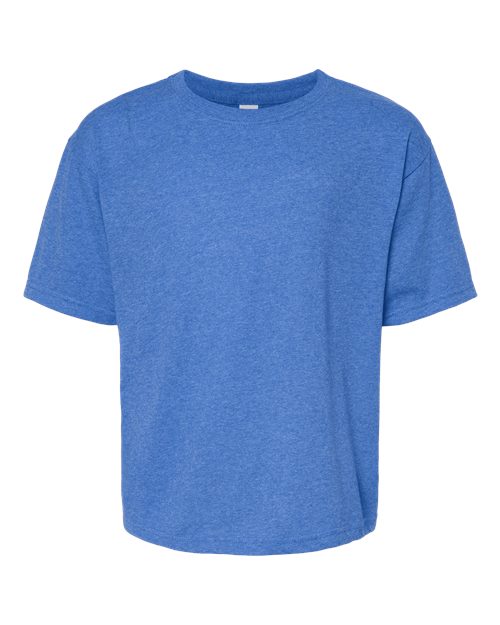 M&O Youth Gold Soft Touch T-Shirt 4850 Heather Royal