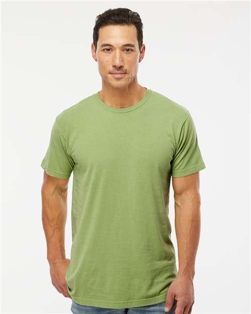 Custom Embroidered  M&O Vintage Garment-Dyed T-Shirt 6500M Aloe