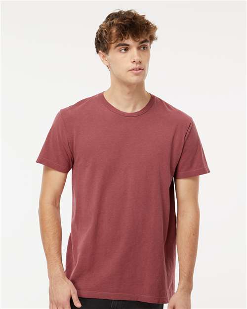 Custom Embroidered  M&O Vintage Garment-Dyed T-Shirt 6500M Brick