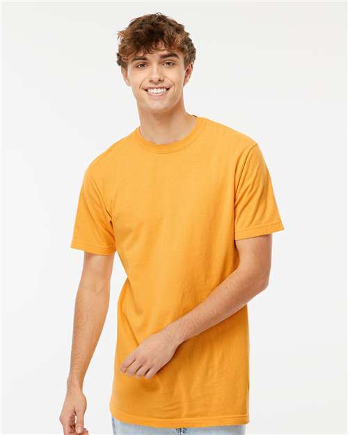 Custom Embroidered  M&O Vintage Garment-Dyed T-Shirt 6500M Citrus