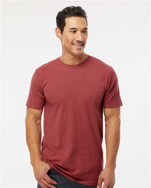 Custom Embroidered  M&O Vintage Garment-Dyed T-Shirt 6500M Crimson