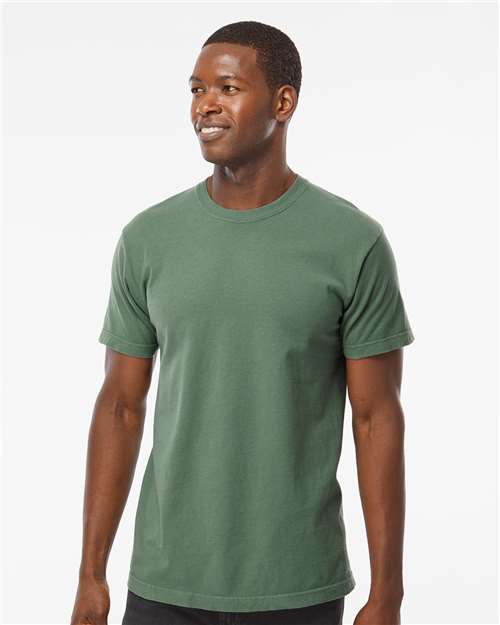 Custom Embroidered  M&O Vintage Garment-Dyed T-Shirt 6500M Light Green