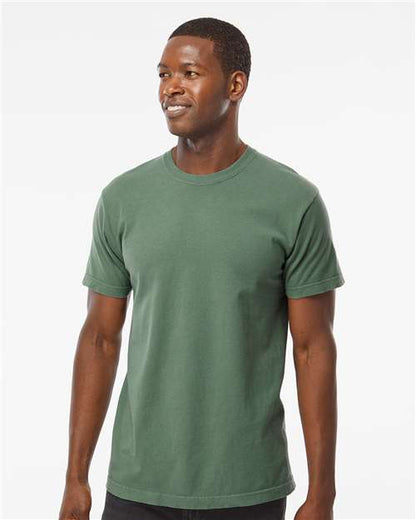 Custom Embroidered  M&O Vintage Garment-Dyed T-Shirt 6500M Light Green