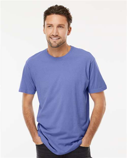 Custom Embroidered  M&O Vintage Garment-Dyed T-Shirt 6500M Periwinkle