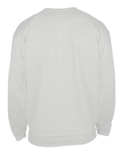 Custom EmbroideredBadger Unisex Pocket Crewneck Sweatshirt 3970 Ash