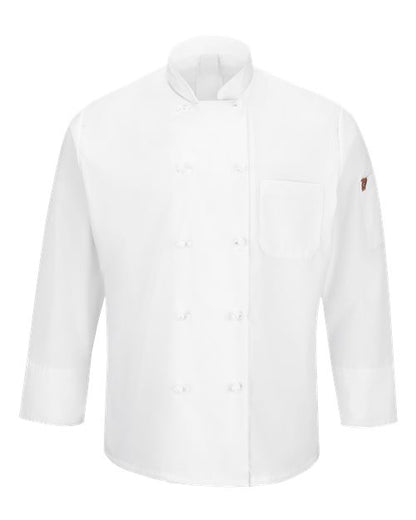 Chef Designs Mimix™ Ten Knot Button Chef Coat with OilBlok 044X Custom Embroidered Business Logo