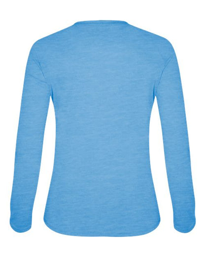 Badger Women's Tri-Blend Long Sleeve T-Shirt 4964 Columbia Blue Heather