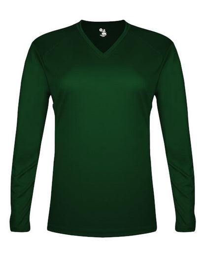 Badger Women's Tri-Blend Long Sleeve T-Shirt 4964 Forest